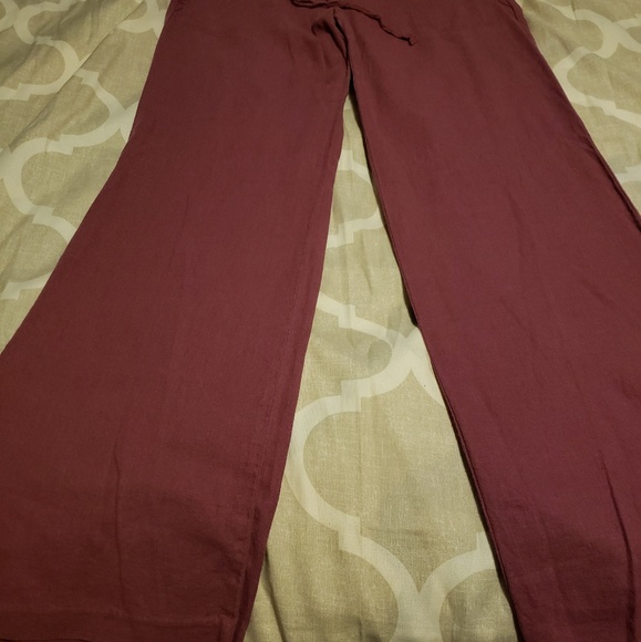 Linen blend - mauve pants - Picture 4 of 4